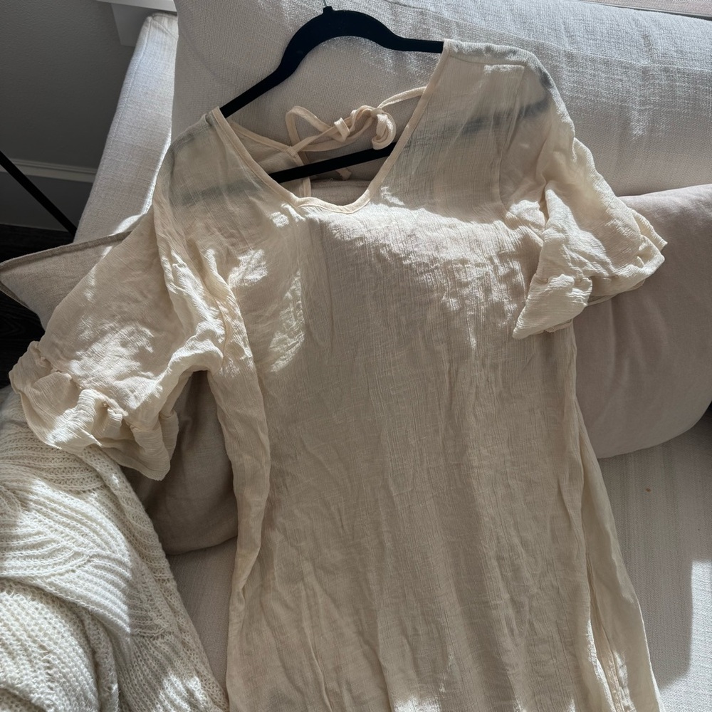 beautiful butter cream crinkle nightie